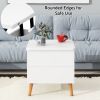 Modern Multi-functional Coffee Table Extendable with Storage & Lift Top in White