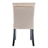 Velvet Dining Chair Set Tufted Heigh Back with Solid Wood Frame Accent Chairs set of 2 Beige