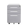 3 Drawer File Cabinet with Lock; Metal Filling Cabinets for Office Home; Rolling Mobile File Cabinets for Legal Letter on Wheels Under Desk Design