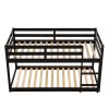 Twin over Twin Floor Bunk Bed,Espresso(Old Sku:W50430321)