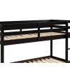 Twin over Twin Floor Bunk Bed,Espresso(Old Sku:W50430321)