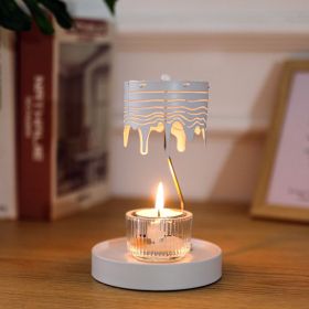 Creative White Magnetic Pallet Aromatherapy Candlestick (Option: White Disc Melting Lampshade)