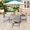 Outdoor four-person dining table and chairs are suitable for courtyards, balconies, lawns