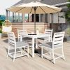 Outdoor four-person dining table and chairs are suitable for courtyards, balconies, lawns