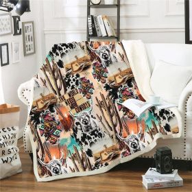 Cows Pattern Cartoon Children's Printed Blanket (Option: 5 Style-Double Layer 100x130cm)