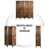 4 Panels Folding Wooden Room Divider