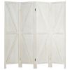 4 Panels Folding Wooden Room Divider