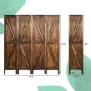 4 Panels Folding Wooden Room Divider