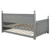 Twin Size Wood Daybed with Twin Size Trundle