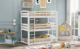 Twin over Twin over Twin Triple Bunk Bed,Gray