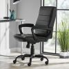 Mainstays Bonded Leather Mid-Back Manager's Office Chair, Black