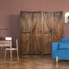 4 Panels Folding Wooden Room Divider