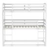 Twin over Twin over Twin Triple Bunk Bed,Gray