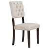 6-Piece Dining Table and Chair Set with Special-shaped Legs and Foam-covered Seat Backs&Cushions for Dining Room