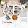 Outdoor four-person dining table and chairs are suitable for courtyards, balconies, lawns