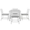 Outdoor four-person dining table and chairs are suitable for courtyards, balconies, lawns