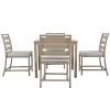 Outdoor four-person dining table and chairs are suitable for courtyards, balconies, lawns