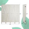 4 Panels Folding Wooden Room Divider