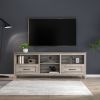 WESOME 70.08 Inch Length Black TV Stand for Living Room and Bedroom;  with 2 Drawers and 4 High-Capacity Storage Compartment.