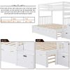 Twin over Twin/Full Bunk Bed with Twin Size Trundle