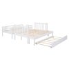 Twin over Twin/Full Bunk Bed with Twin Size Trundle