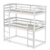 Twin over Twin over Twin Triple Bunk Bed,Gray