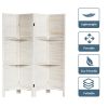 4 Panel Freestanding Folding Hinged Room Divider