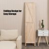 4 Panels Folding Wooden Room Divider