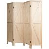 4 Panels Folding Wooden Room Divider