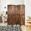 4 Panels Folding Wooden Room Divider