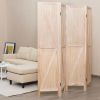 4 Panels Folding Wooden Room Divider