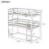 Twin over Twin over Twin Triple Bunk Bed,Gray