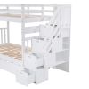 Twin over Twin/Full Bunk Bed with Twin Size Trundle