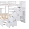 Twin over Twin/Full Bunk Bed with Twin Size Trundle